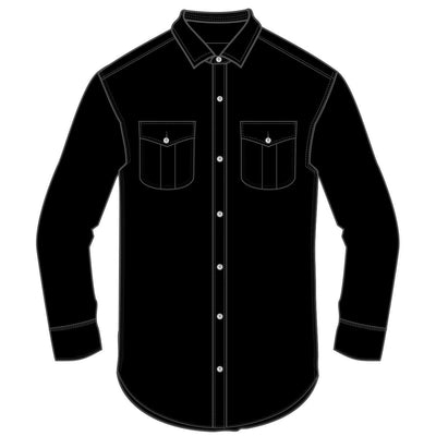 The Mechanic Unisex Button Up Work Shirt SMALL / BLACK B001